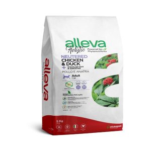 אלווה מזון לחתול הוליסטיק 5 קג בשר עוף וברווז.